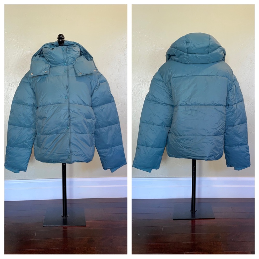 J Crew Flurry Puffer Jacket with PrimaLoft® Antique Mineral Size Medium